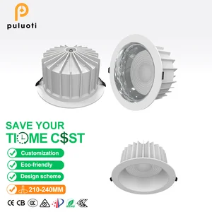 Aluminum Downlight Recessed Full-spectrum Ultra-bright Anti-glare Downlight 60 Beam Angle Ideal for Large Commercial Lighting