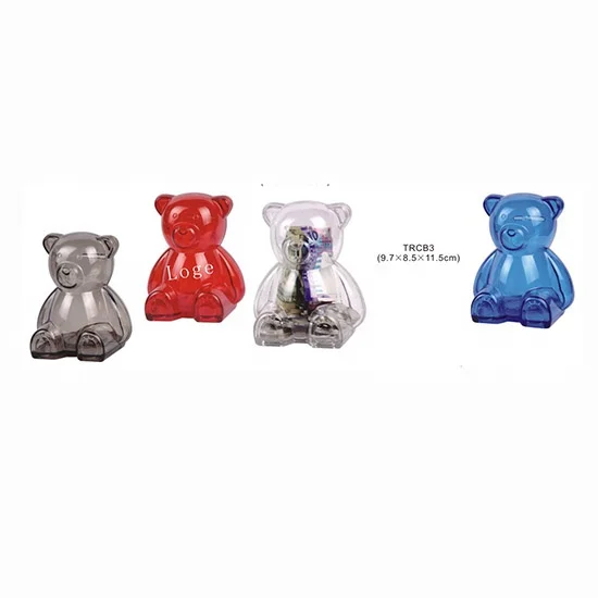 PVC Custom logo Mini Plastic Animal Cow Coin Piggy Bank for Kids