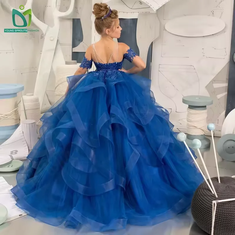 sachin and babi light blue dress Girls Dresses main image 1