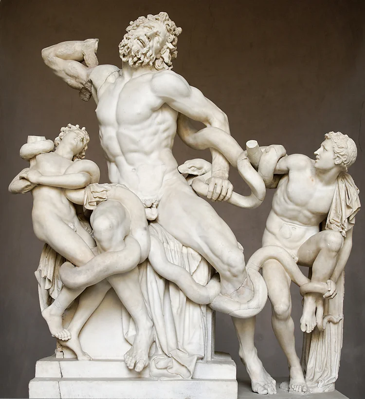 famous marble sculpture laocoon and his sons greek statues for