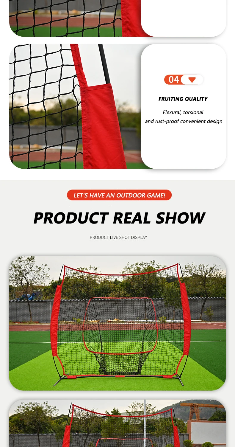How True Outdoor 7x7ft Baseball Softball Pitching Target Net Durable Screen Rebound Baseball