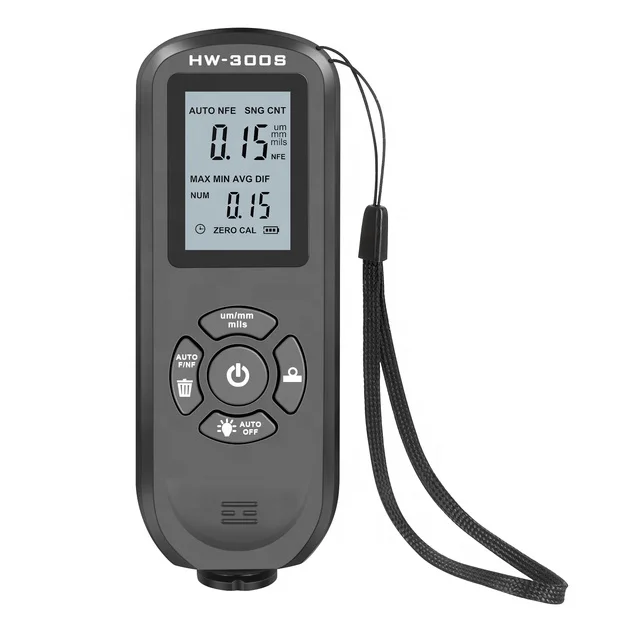 Цифровой ЖК-дисплей с подсветкой пленка толщиномер автомобиля краски толщина тестер прибор для измерения толщины покрытий HW-300S измерительный инструмент