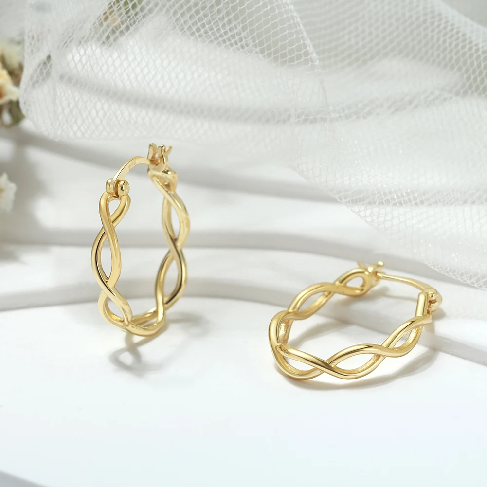 Orecchini A Cerchio Piccoli In Argento 925 Con Zirconi - Ipoallergenici - Disponibili In Oro E Argento - 10 Mm