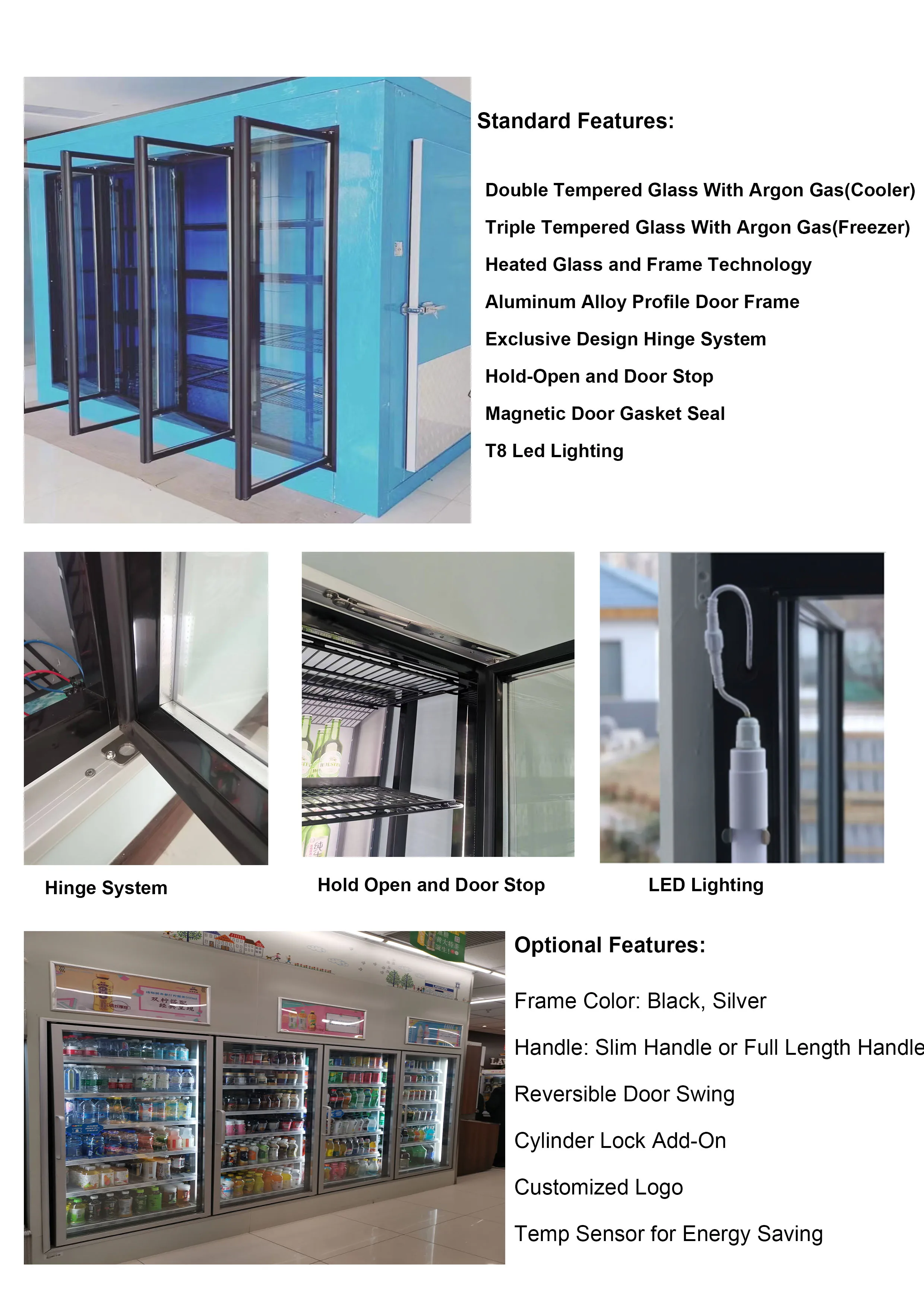 Walk In Freezer Window Walk in Freezer Glass Door Vegetable Cold Storage Room Walk in Coolers ...