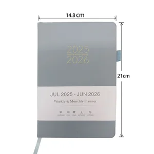 A5  Customized Design  Perfect Binding Custom  Pu Leather Daily Single Line  Notebook With Pen