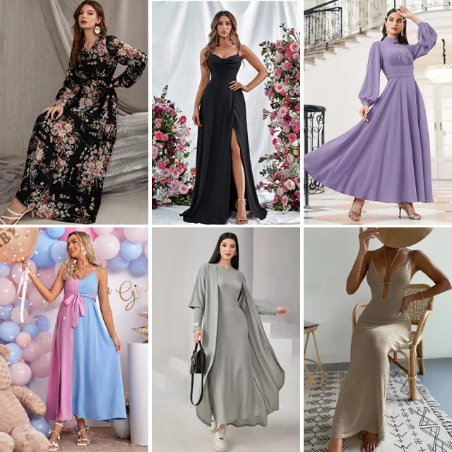 Factory Direct Sales Summer Used Chiffon Dress Digital Printing Fashion Long Dress Plus Size Casual Women's Dress