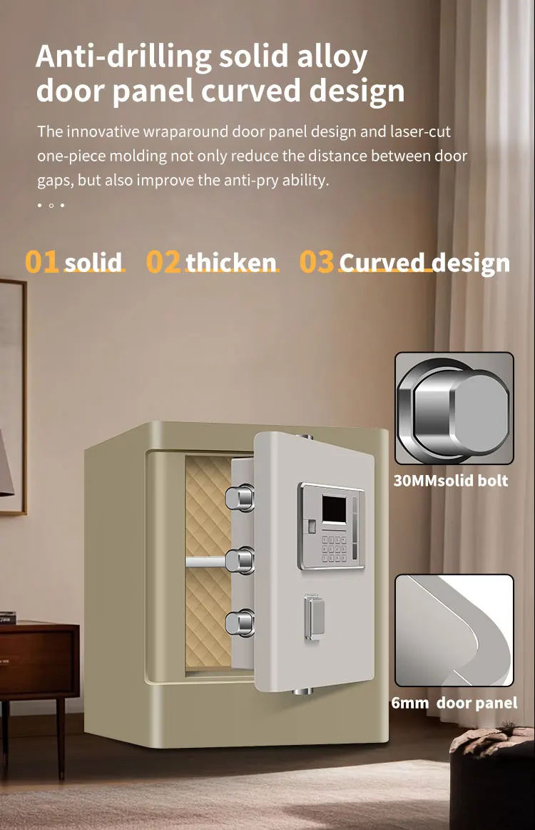 CEQSAFE Anti-Theft SteeL Office Home Safe Intelligent Alarm Button Fingerprint Simple Password Safes supplier