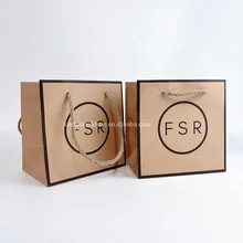Eco-friendly Brown Kraft Christmas Bags for Gift Boutique Paper Shopping Bag Print logo Packaging