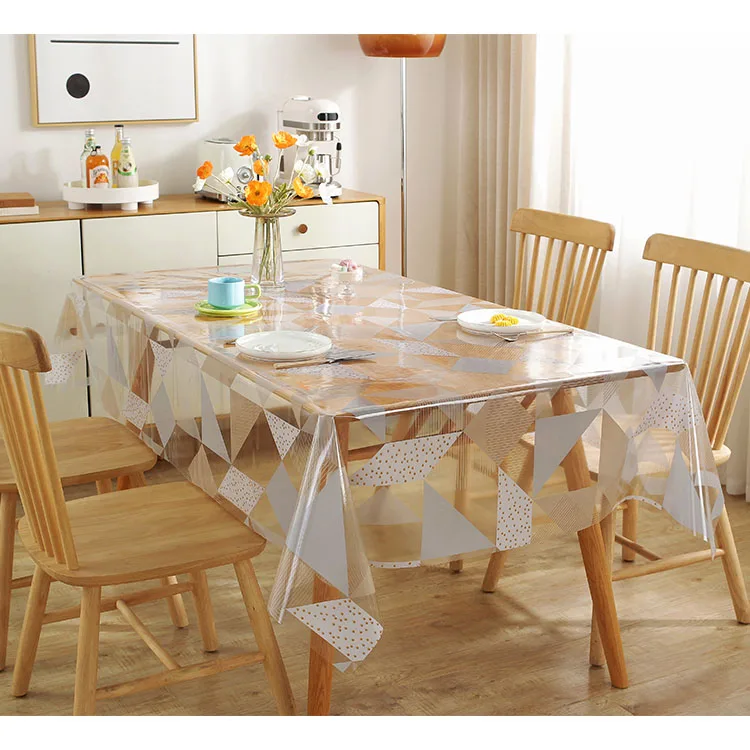 High Quality Clear Pvc Tablecloth Table Protector Clear Plastic