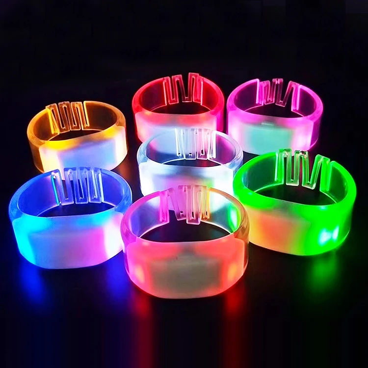 Lights Light Up Bracelets Custom Logo Wireless Remote Controlled Led ...