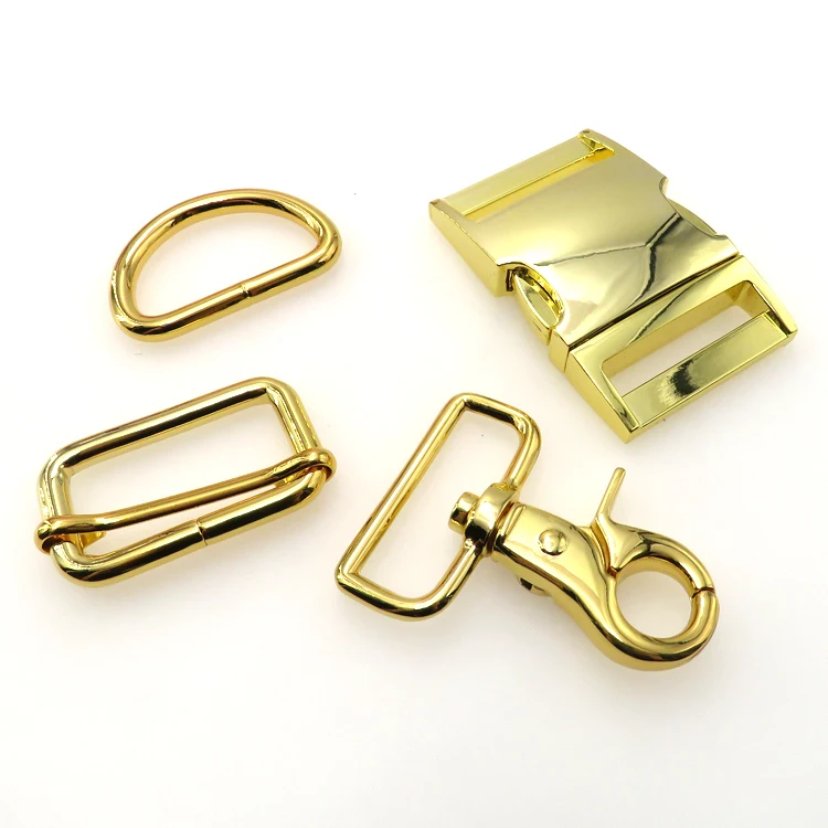 Wholesale High Quality Pet Dog Collar Metal Hardware Rose Gold Side