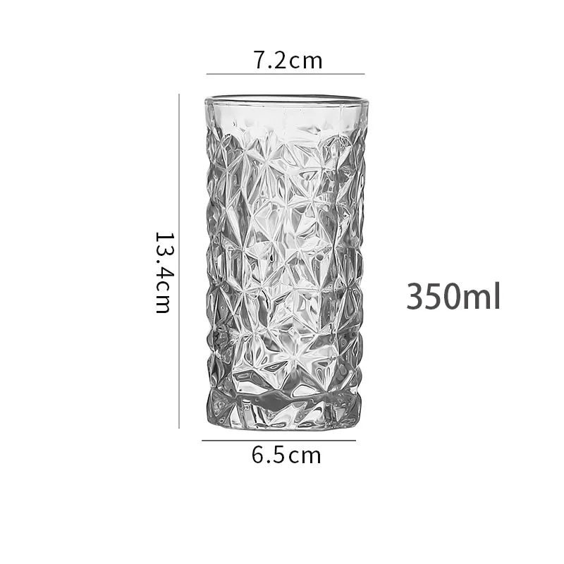 Promotional Liquor Highball Embossed Tequila Whiskey Glass Cup Glass