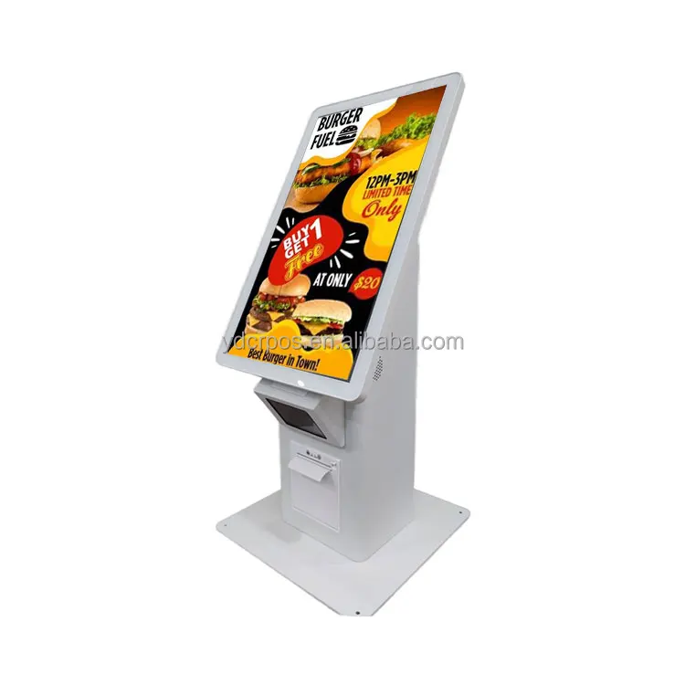 New Design 21.5 Inch Capacitive Touch Desktop Self-Order Payment Kiosk Indoor Installation for Restaurant