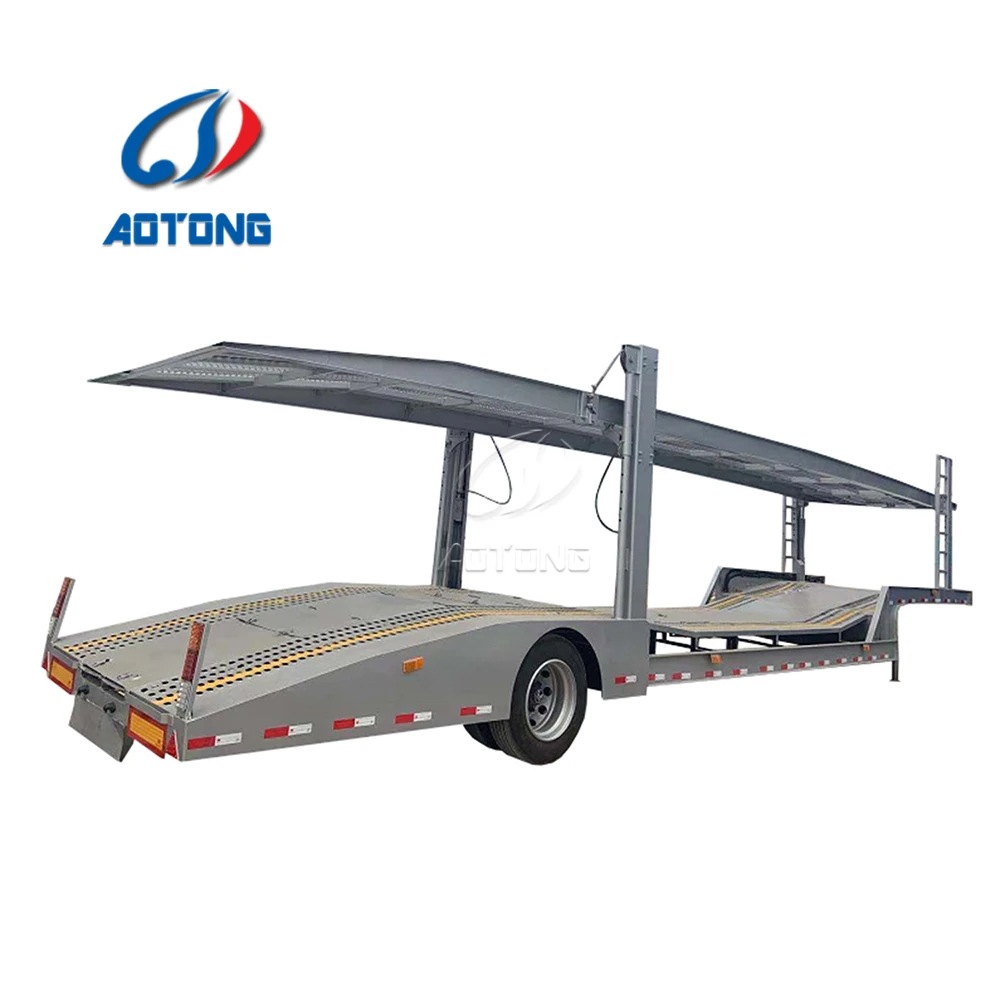 2 Axles Vehicle Transport Car Carrier Truck Trailer for Sale