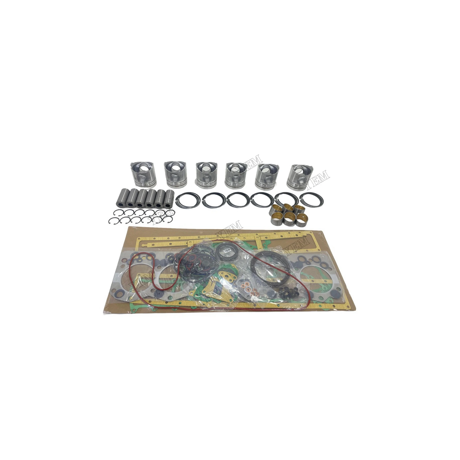 Engine Rebuilding Kit With Full Gasket Set Cylinder Piston Rings Suitable for Komatsu 6D108s Industrial Machinery Spare Parts