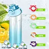 Azul transparente, forma aleatoria, 5 sabores.