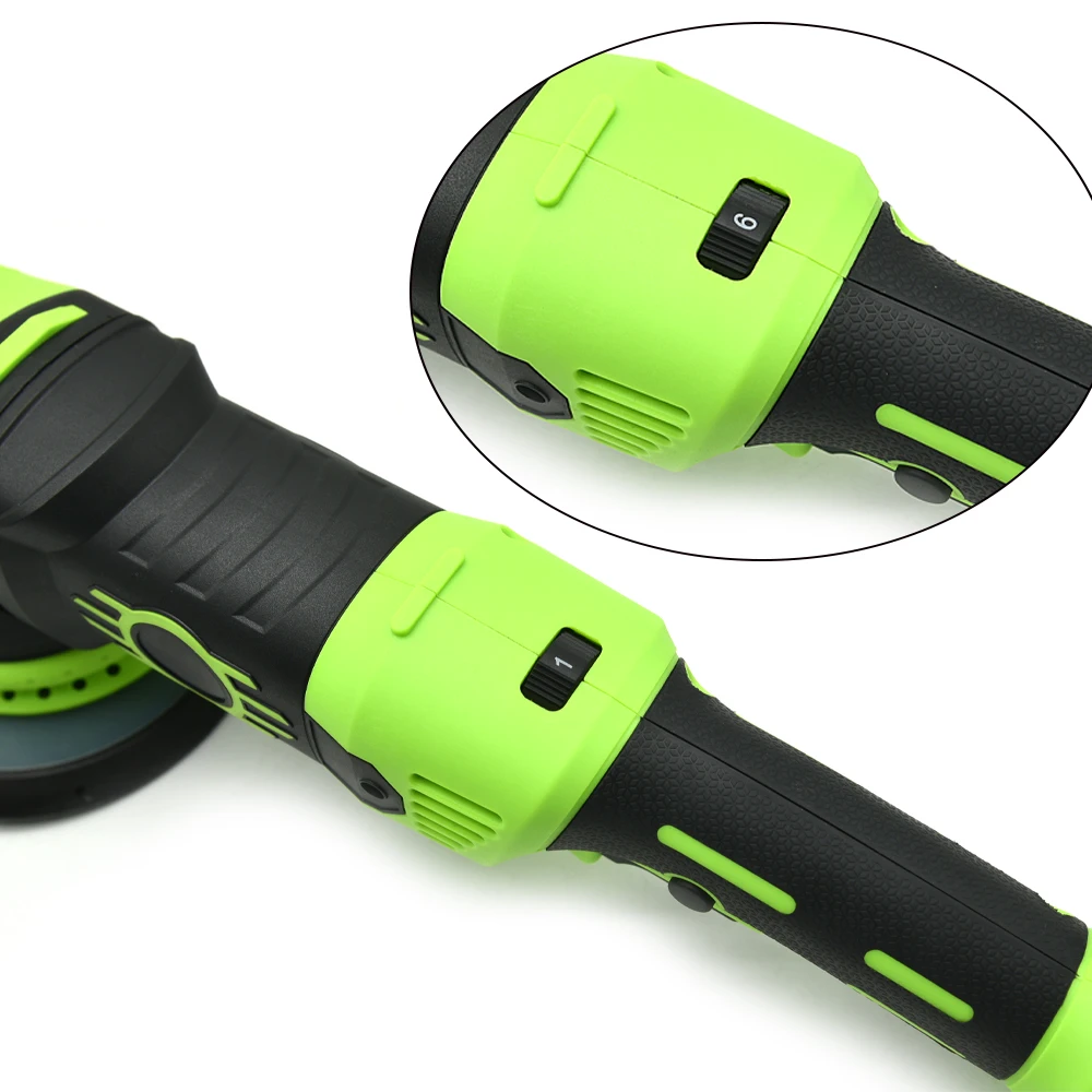 Новый усовершенствованный полировщик двойного действия 1100 Вт 15 мм случайный орбитальный автомобильный со съемным шнуром питания