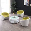 A table 3 chairs-fruit green