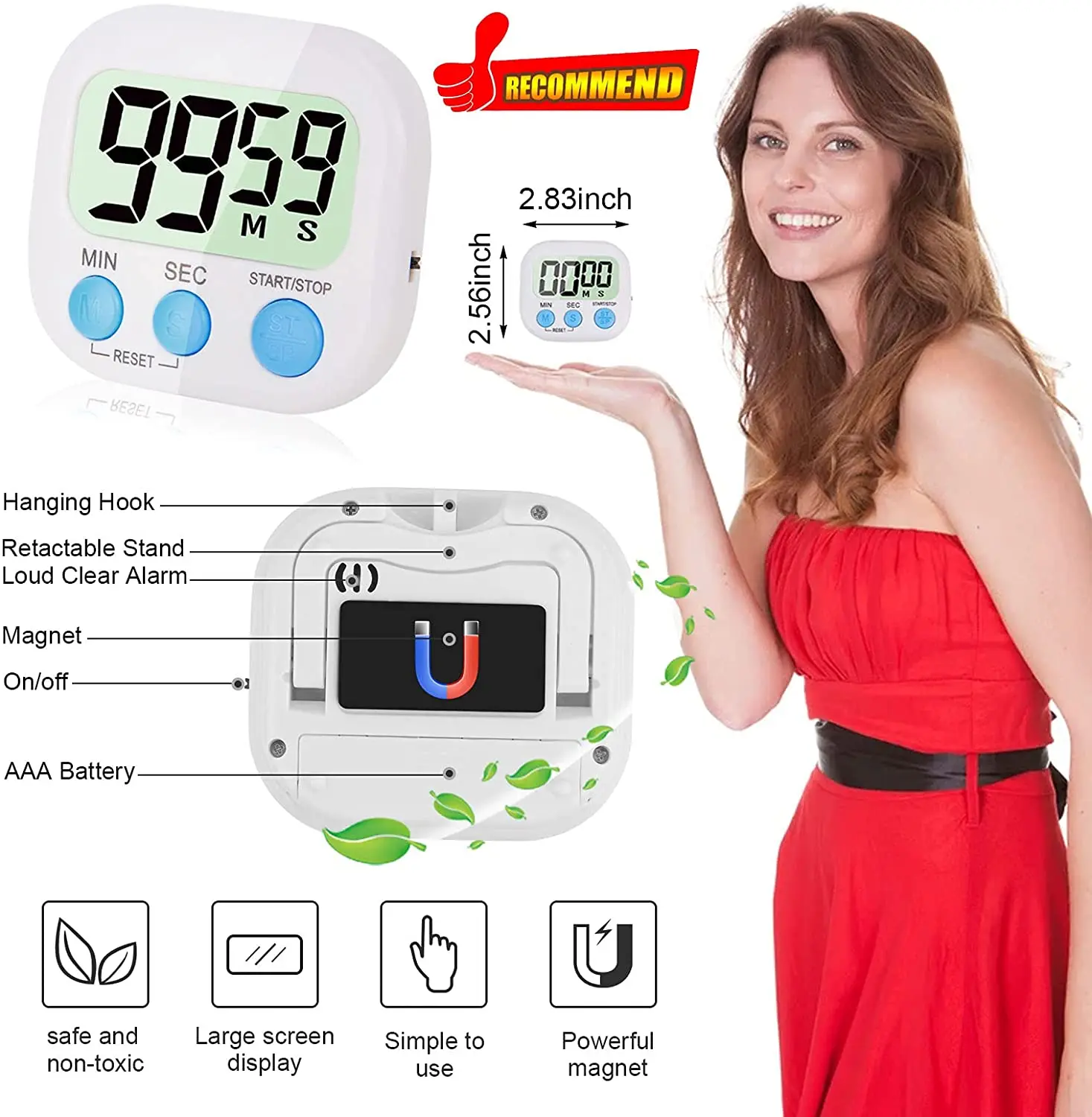 hot small sport kitchen digital timer