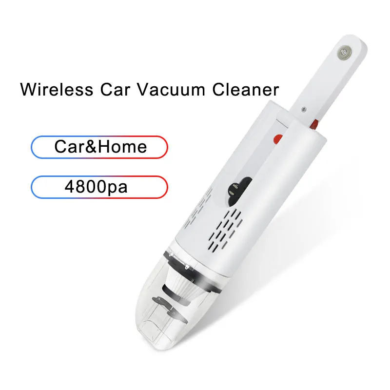5000Pa Suction Handle Car Vacuum Cleaner  Wet/Dry Use Cordless Car Vacuum Cleaner With Nozzle