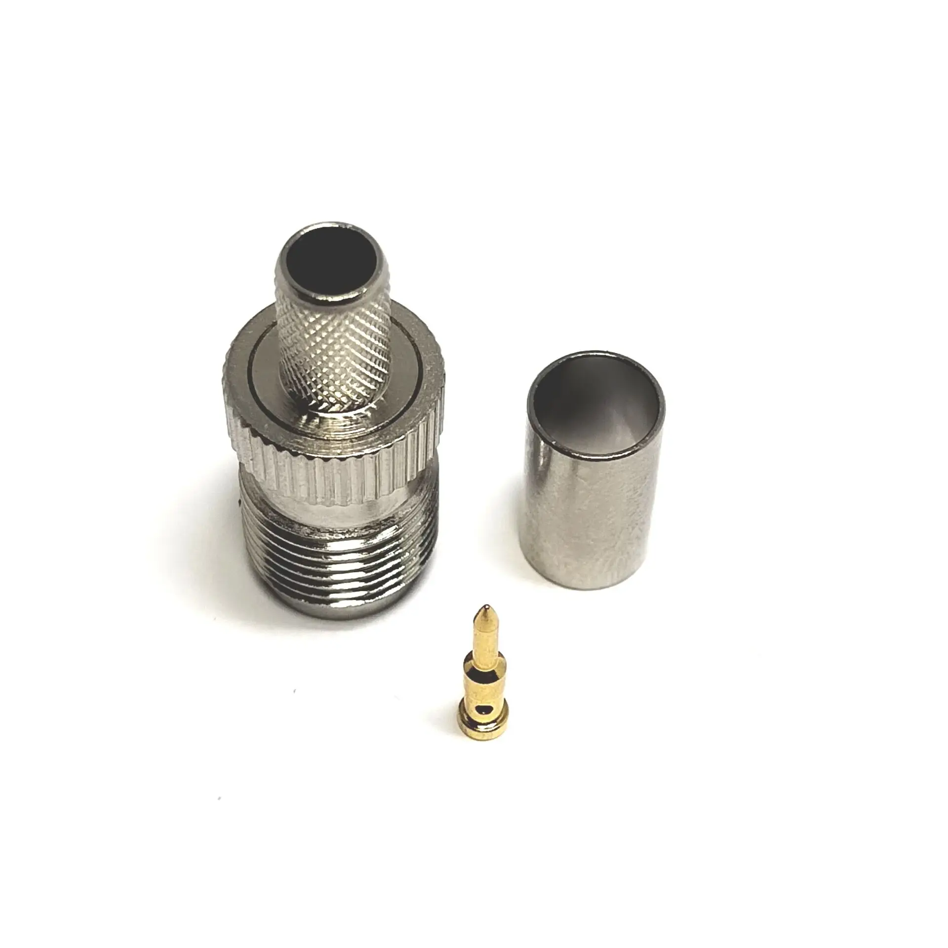 Nickel plated RP Tnc female jack  lmr240 H155 cable  crimp straight Reverse polarity RF coax  connector supplier