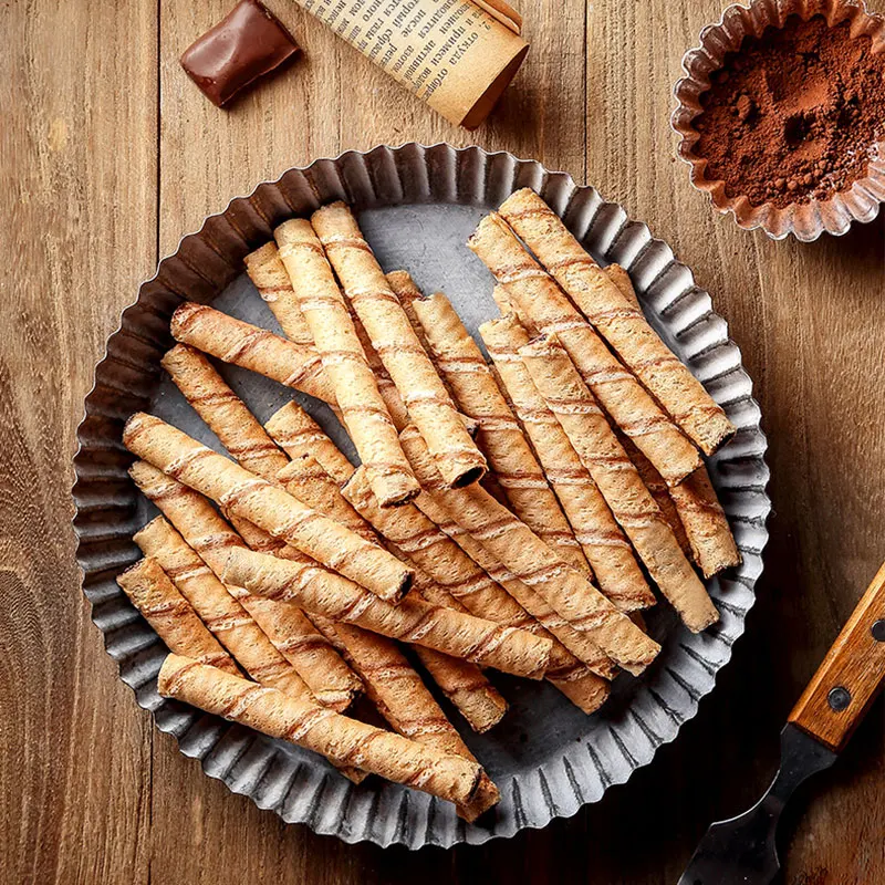 Hot Selling Wafer Rolls Milk Cookie Finger Chocolate Stick Wafer Biscuits