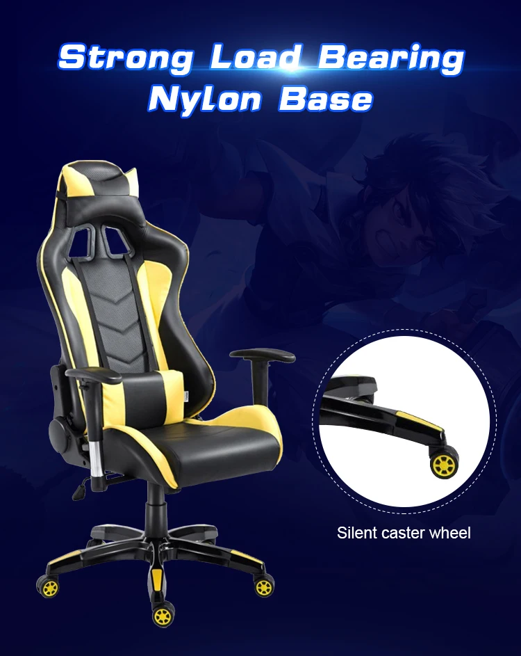 2023 Ergonomic Swivel Leather New Design Anji Gaming Chair 1 Piece