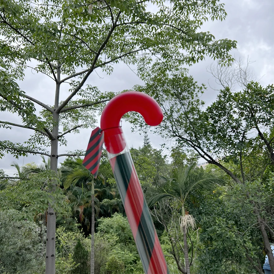 Valentinas Holiday Empty Clear Heart Shape Plastic Candy Cane Heart