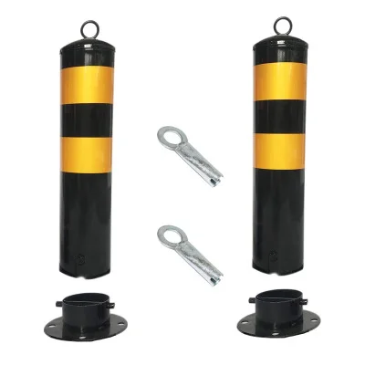 Оптовая цена, сверхмощный желтый столбик для стальной трубы, дорожный стационарный столбик безопасности