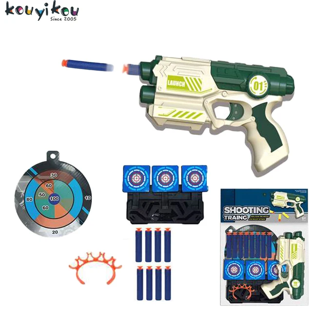 New Products Outdoor Toy Foam Bullet Toy Gun with 6 PCS Refill Darts Kids Shooting Gun Soft Blaster Toy Guns for Boys