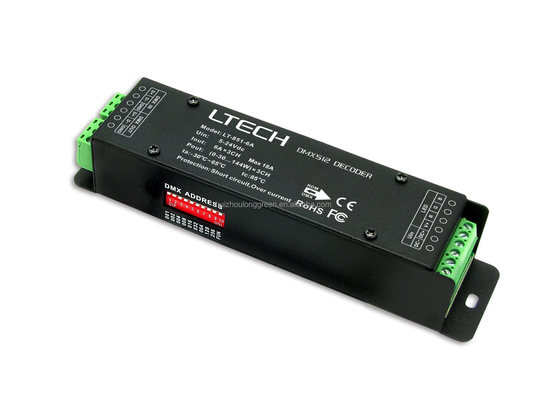 Ltech Dmx/rdm Cv 3ch Decoder 24v D3-f Support Dim/ct/rgb L Lt8516a ...