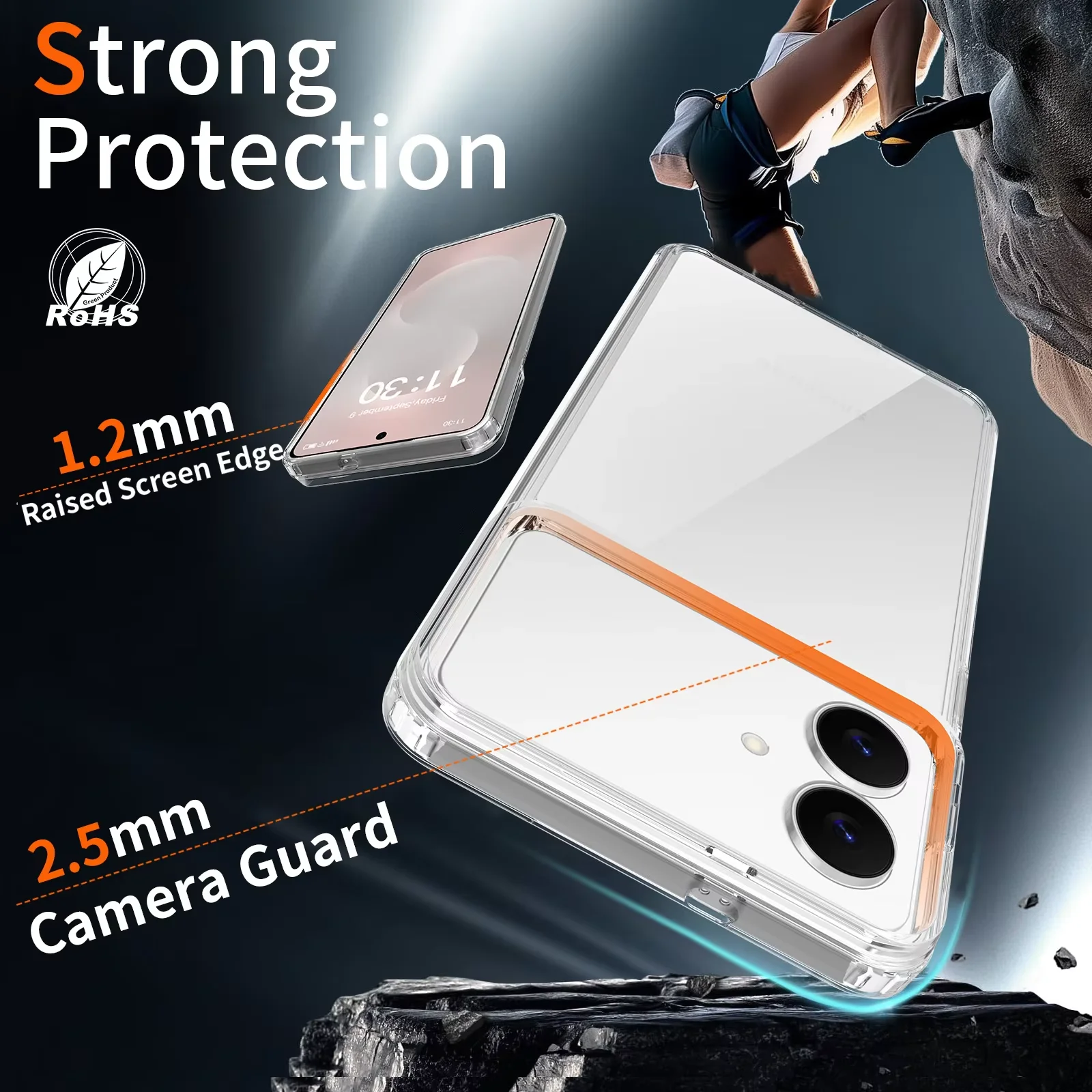 product laudtec tpu pc clear phone cases for samsung galaxy s26 edge ultra thin lightweight cover anti yellow shell simple sjk1103-8