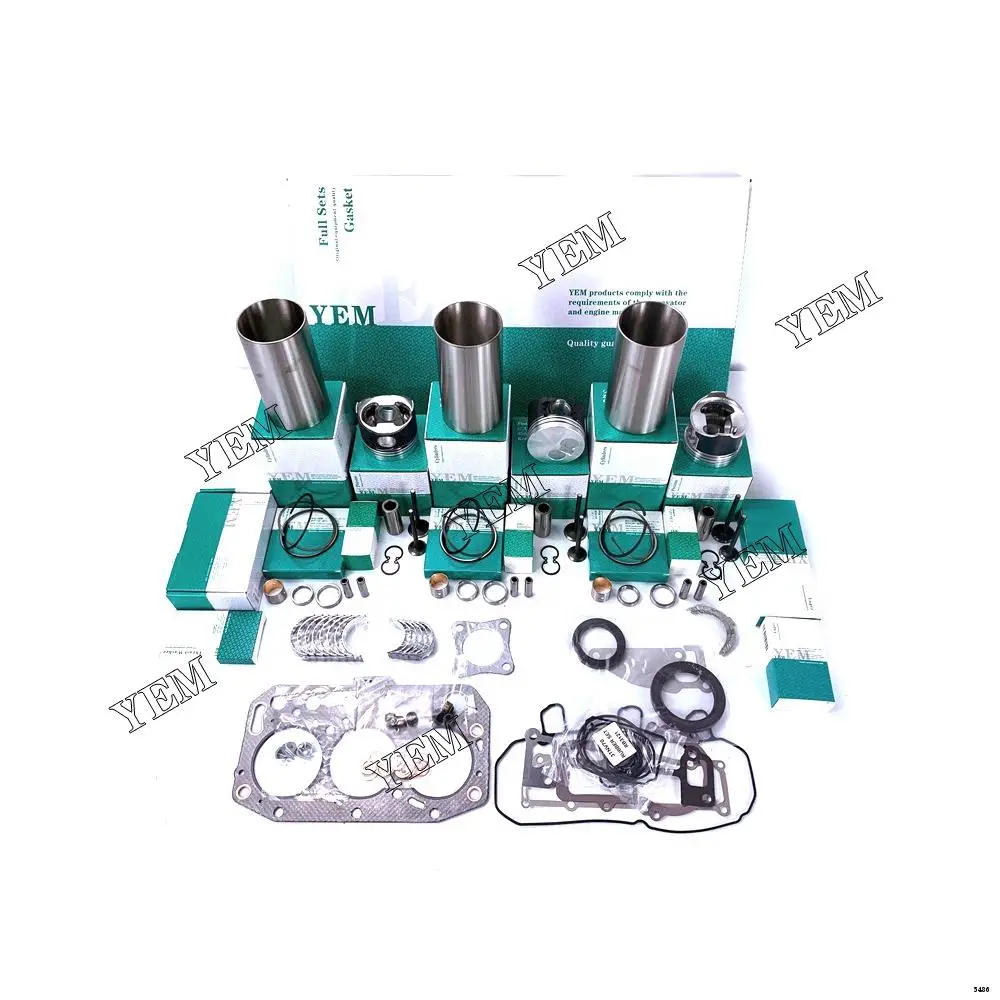3TNV70 Engine Rebuilding Kit With Piston Rings Full Gasket Set Valves Kit Bearing Set for Yanmar