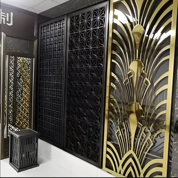 Restaurant villa waterproof attractive partition  customization traditional design Divider Decorative Craft Metal Screen