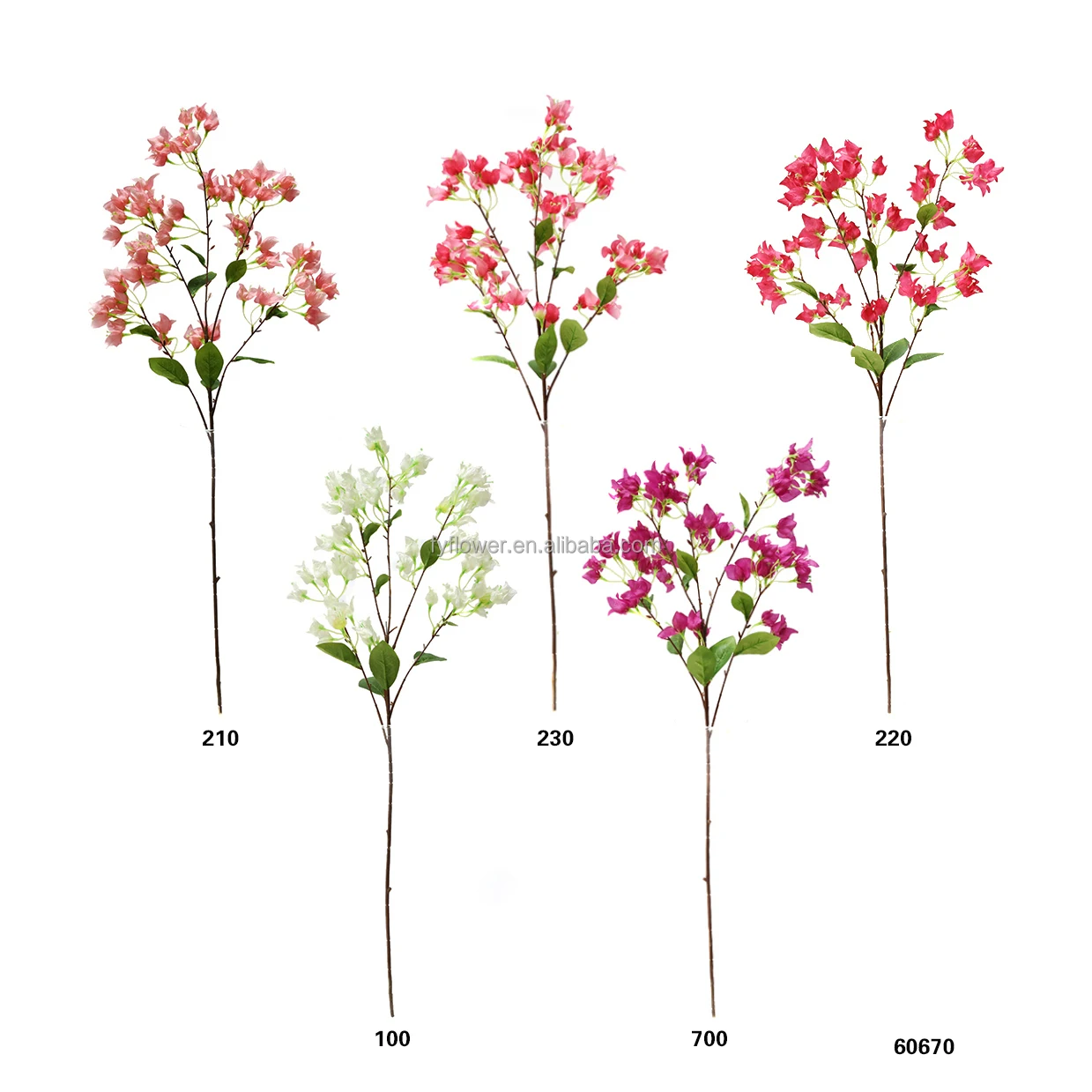 Fuyuan New Trending Artificial Flowers Single Stem Flowers Bougainvillea Artificial Flowers For