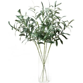 Artificial Olive Branches for Vases Plants Greenery Stems Leaves for Home Office Garden Wedding Party DIY Wreath Decoration
