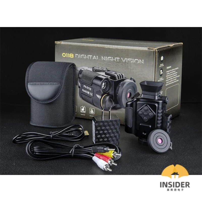 Изысканный прицел ночного видения с цифровым зумом, инфракрасная камера, функция ночного видения, охотничьи очки, портативное ночное видение