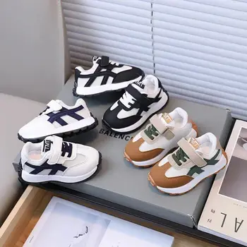 Korean Style Girls Boy Sport Sneaker Shoes 2024 Autumn New Children's All-match Breathable Casual Shoes