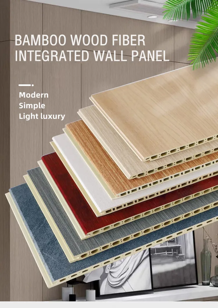 Bamboo Wood Fiber Integrated Uv-resistant Wpc Wall Panel For Living ...