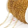 5mm wide, 0.6mm diameter circular chain gold
