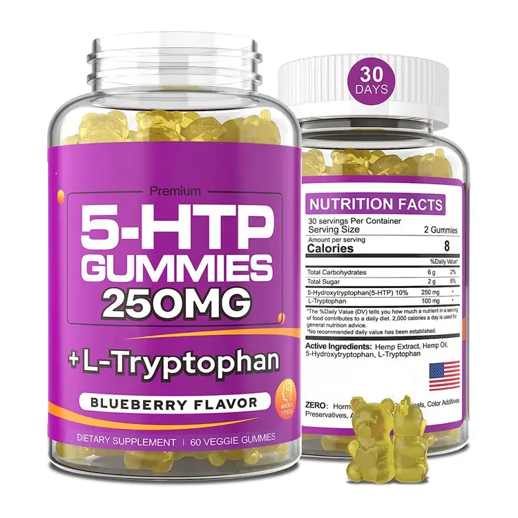 Private Label 5 HTP Gummies for Weight Loss Stress Relieve Sleep Aid Gummies