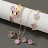 Purple five-piece plate set