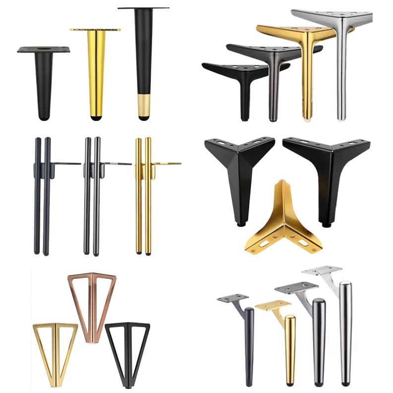 Y Shaped Modern Furniture Feet Metal Golden New Style Sofa Legs For