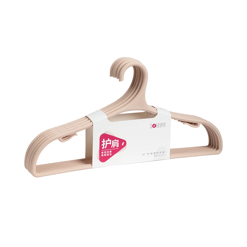 SOLELY SY916 16 inch 41cm drip dry Wrinkle-Free non-slip Plastic Hanger with suspender skirt windproof hooks