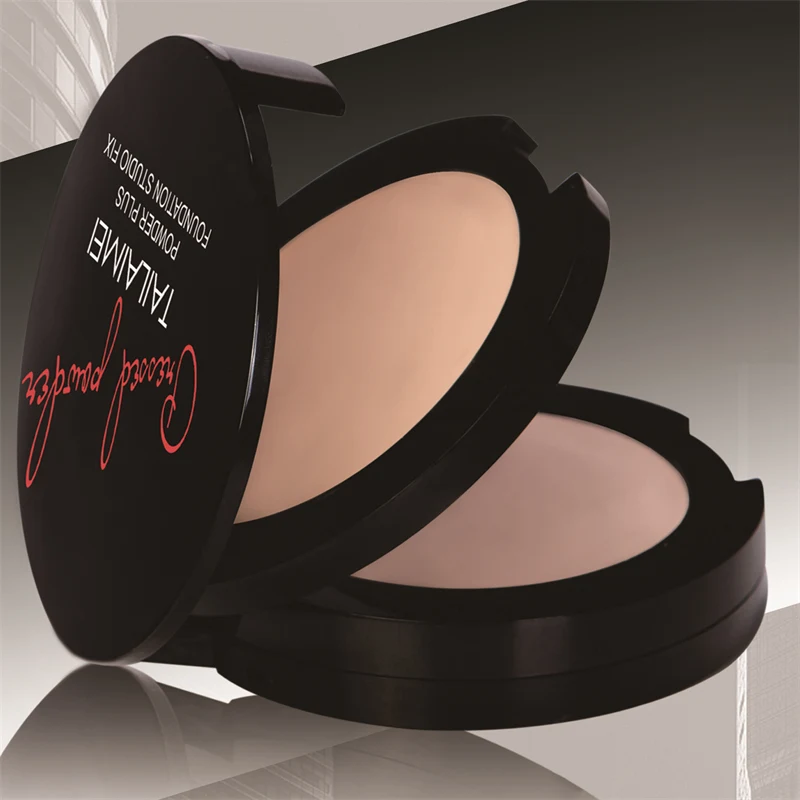 TLM Mineral Base Makeup Compact Powder Puff Face Powders Skin Full Coverage Make up Foundation and Powder Box OEM