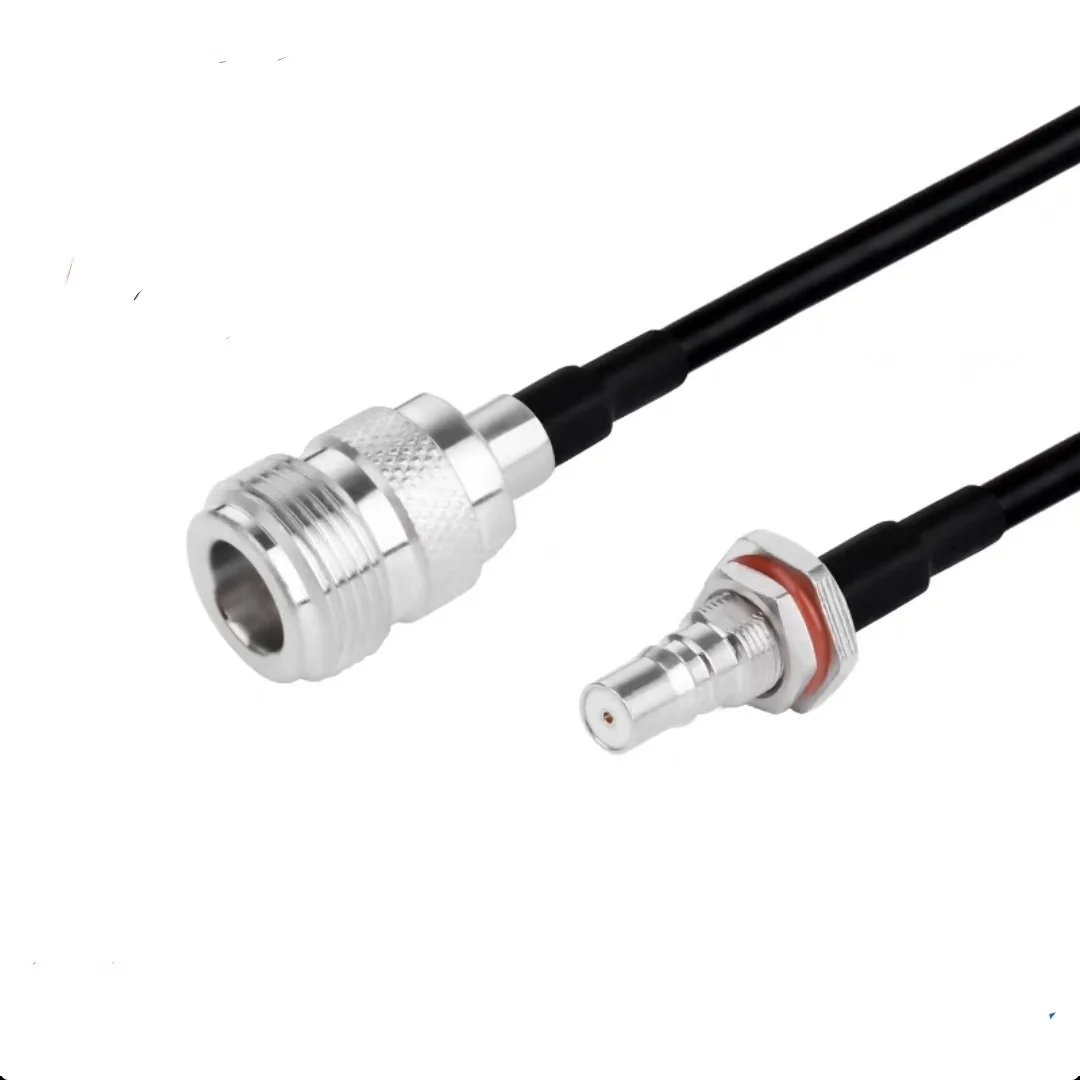 Factory Supply Qma Female Jack Bulkhead to n Hembra Socket Rg223 Cable Jumper Cable Assembly Pigtail Connector Rohs in Stock CE