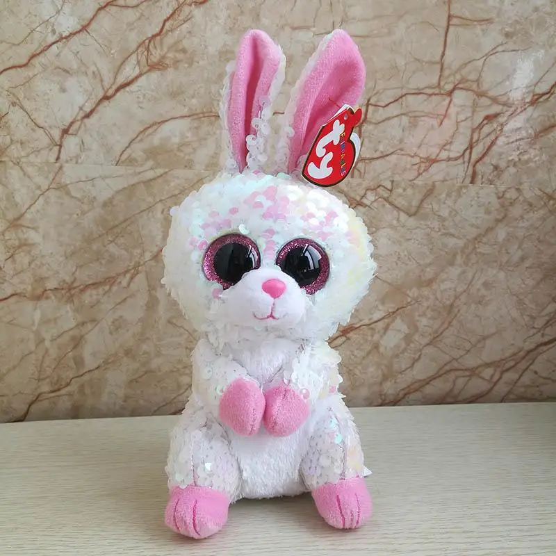 Xux Plush Cute Sequin Unicorn Owl Horse Rabbit Big Eyes Sequin Animal ...