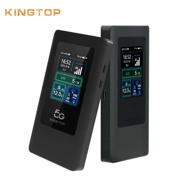 KINGTOP 5G Sim Card Router Pocket Wifi Device Outdoor Portable Mobile Wifi Hotspot Small Modem Mifis