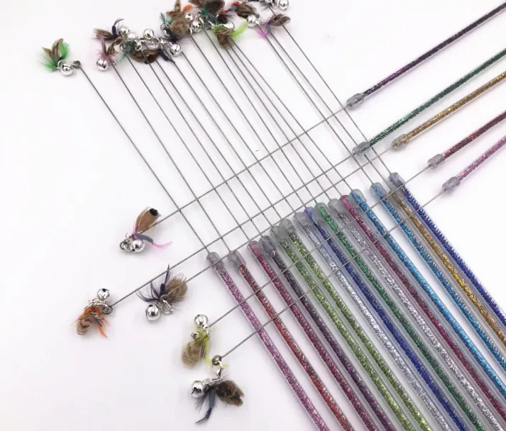 Игрушки для домашних животных, кошек, котят, палочки, рыболовные полюсные палочки, летающее насекомое, игрушки для кошек, перо