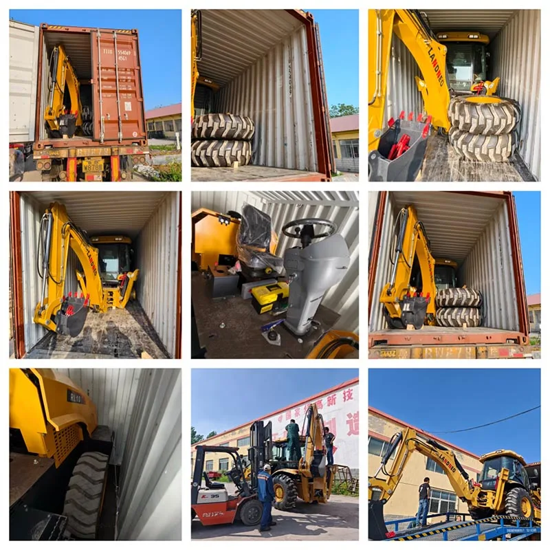 Professional 4 Wheel Drive Backhoe Loader Machine with Yuchai Engine and Extendable Excavator Arm High Efficiency